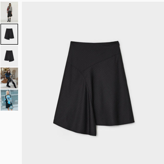 [BUNJANG] Sunburn Project Asymmetric Midi Skirt / 썬번프로젝트 어시메트릭 미디스커트