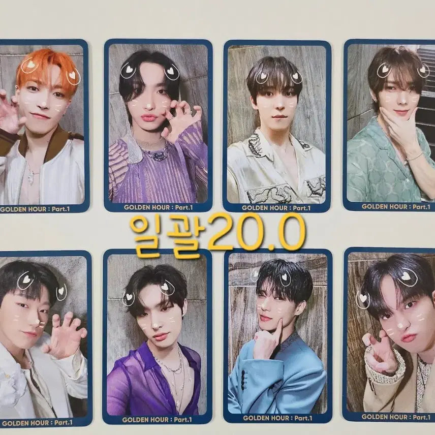 [BUNJANG] ATEEZ GOLDEN HOUR: Part.1 WORK POB Photocard Set / 에이티즈 골든아워1 WORK 공방 미공포 특전 포카 set