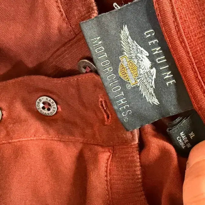 [BUNJANG] Harley Davidson Henley Neck Long Sleeve XL / 할리데이비슨 헨리넥 롱슬리브 xl
