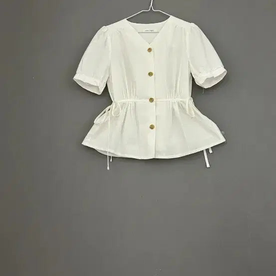 [BUNJANG] Piano Heaven White Ribbon Blouse / Piano heaven  화이트 리본 블라우스 55
