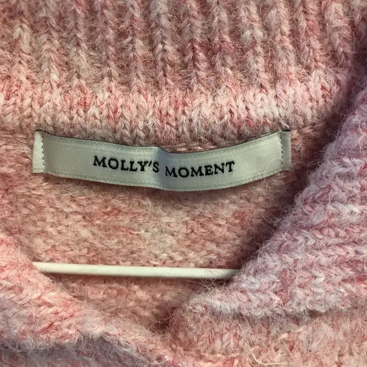 [BUNJANG] Mollismoment Pink Short Sleeve Knit Top / 몰리스모먼트 핑크반팔 프리사이즈