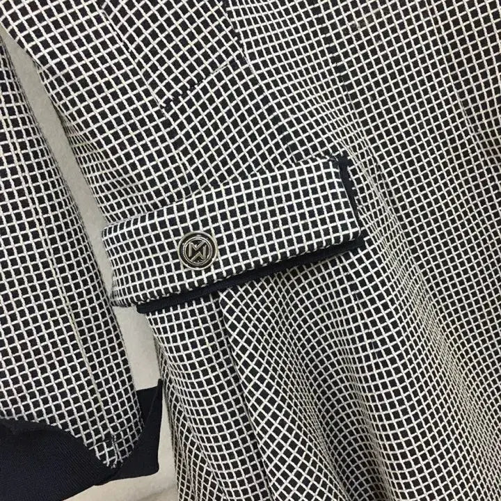 [BUNJANG] MICHAA Houndstooth Check Flare Long Dress / 미샤 MICHAA 하운드투스 체크 플레어 롱원피스