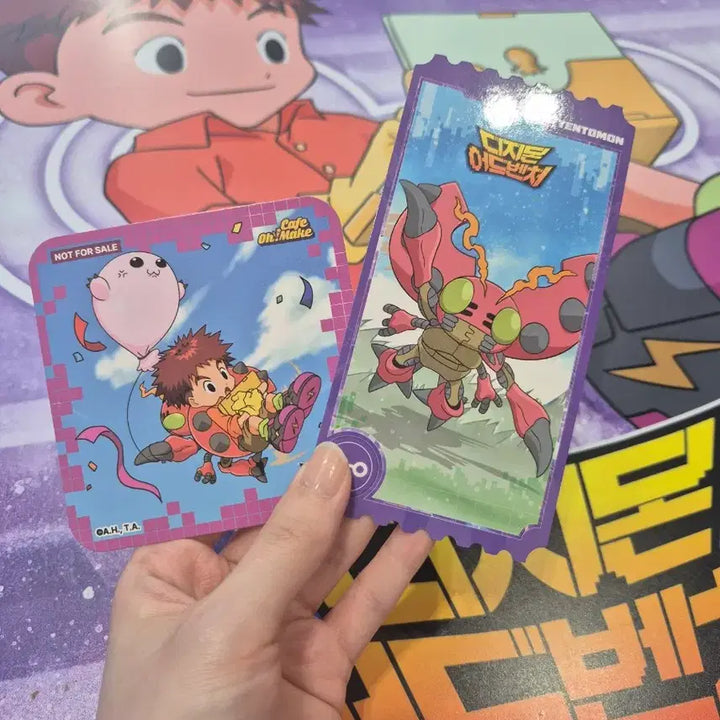 [SOLD OUT] 디지몬 콜라보카페 콜카 오마케 한솔이 텐타몬 특전 카드