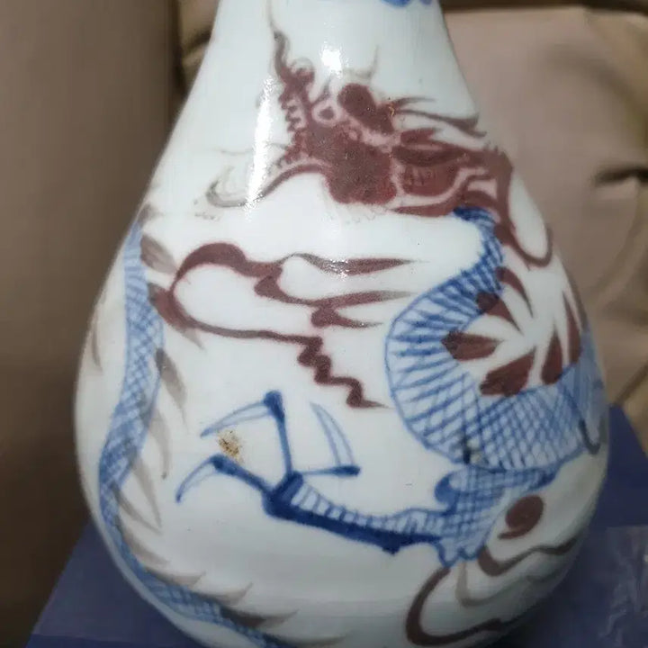 [BUNJANG] Yuan Dynasty Celadon Porcelain Vase / 원대기물/청화유리홍.운용문.