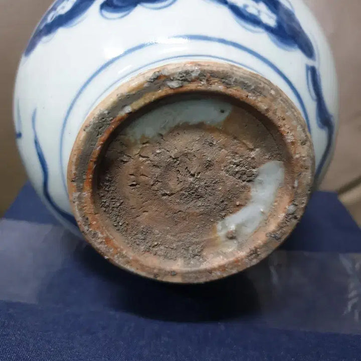[BUNJANG] Yuan Dynasty Celadon Porcelain Vase / 원대기물/청화유리홍.운용문.