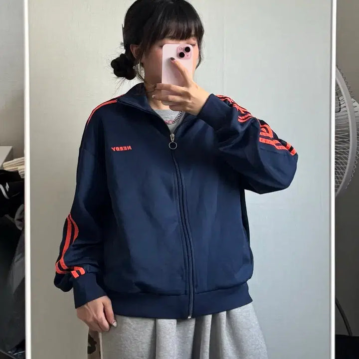 [BUNJANG] Nerdy Track Top Jersey S / 널디 트랙탑 져지 S