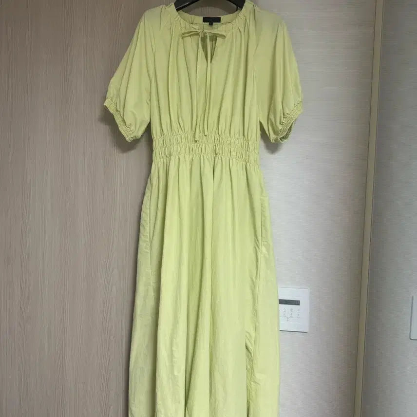 [BUNJANG] HACIE Balloon Summer Long Dress (Lemongrass) / 하시(HACIE) 벌룬 썸머 롱 원피스 (레몬그라스)