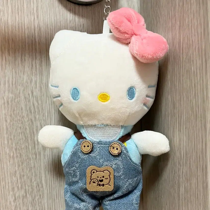 [BUNJANG] Hello Kitty Denim Doll Keychain / 헬로키티 데님 인형 키링