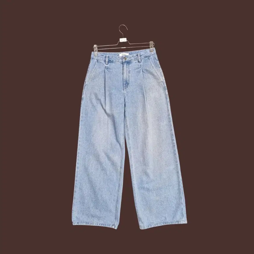 [BUNJANG] Kuho Two-Tuck Wide Denim Jeans / 구호 투턱 와이드 데님 28