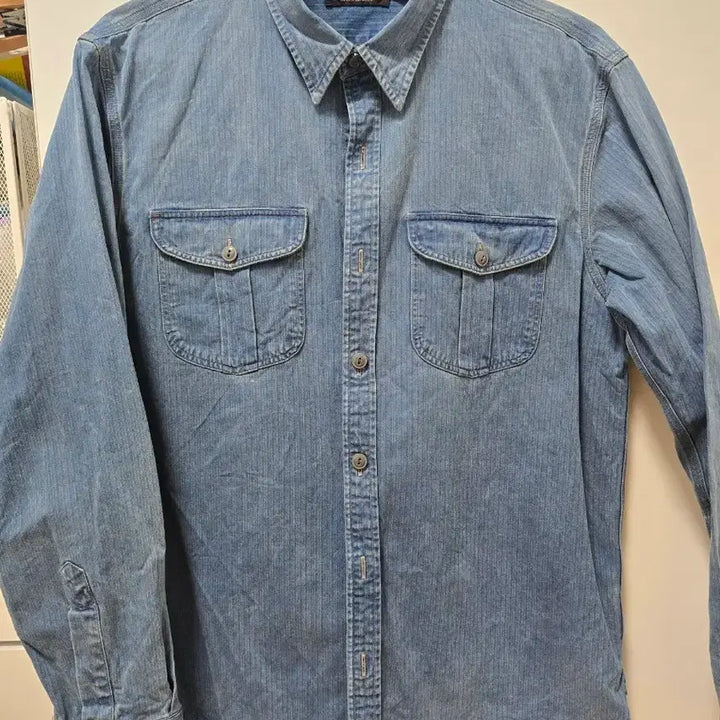 [SOLD OUT] RRL 인디고 헤링본 트윌 워크셔츠 L 더블알엘