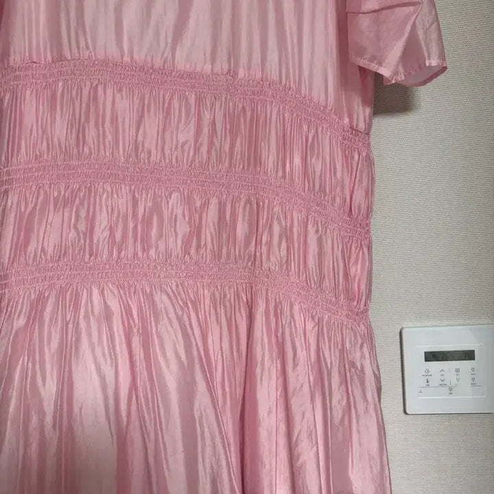 [BUNJANG] Hans Style Lyocell Shirred Long Dress (Pink) / [한스스타일] 라이오셀 셔링 롱 원피스 (핑크)