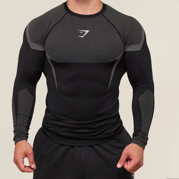 [BUNJANG] Gymshark Onyx 5.0 Long Sleeve T-Shirt / [M,L,XL]짐샤크 오닉스 5.0 롱슬리브 티셔츠 블랙 라이트 그레이