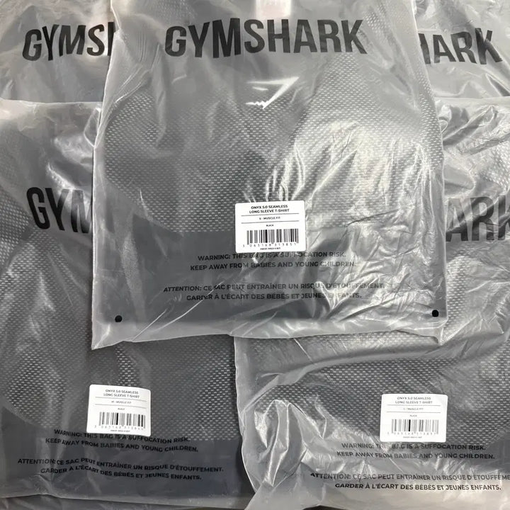[BUNJANG] Gymshark Onyx 5.0 Long Sleeve T-Shirt / [M,L,XL]짐샤크 오닉스 5.0 롱슬리브 티셔츠 블랙 라이트 그레이