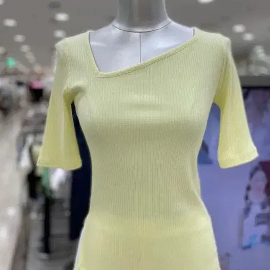 [BUNJANG] Egoist Asymmetrical Ribbed Knit Top / 에고이스트 언발 골지 티셔츠