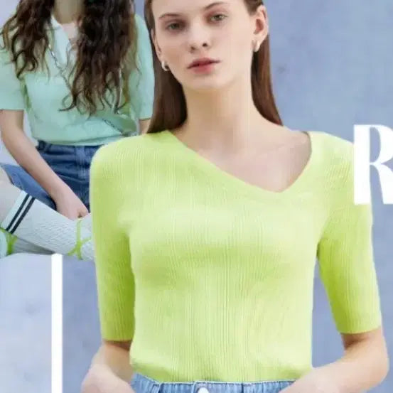 [BUNJANG] Egoist Asymmetrical Ribbed Knit Top / 에고이스트 언발 골지 티셔츠