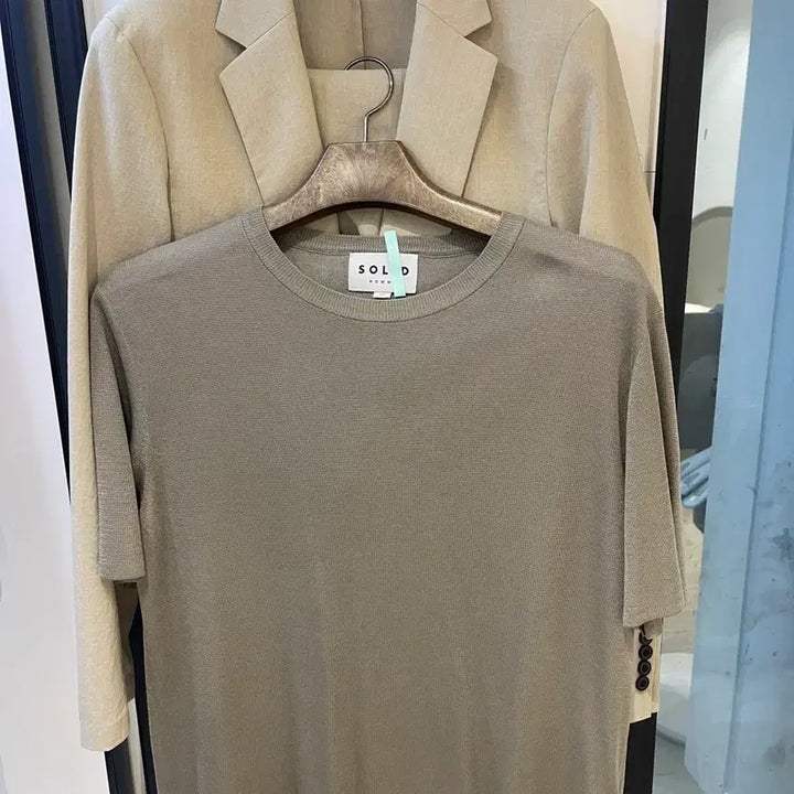 [BUNJANG] Solid Homme Beige Setup Suit / 솔리드옴므 카키베이지 셋업 수트 50/48
