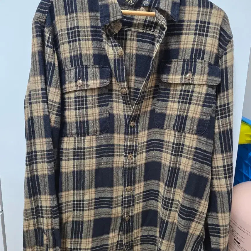 [BUNJANG] RRL Plaid Cotton Linen Work Shirt L / RRL 플래드 코튼 리넨 워크셔츠 L 더블알엘