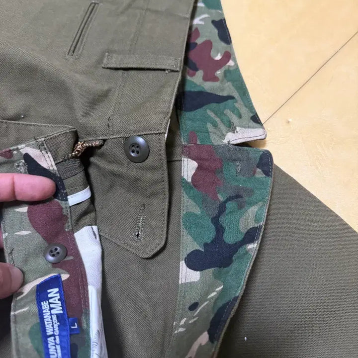 [BUNJANG] 준야 와타나베 와이드 팬츠 데님 카모 포켓 바지 L / 준야 와타나베 와이드 팬츠 데님 카모 포켓 바지 L