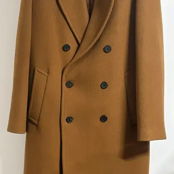 [BUNJANG] Musinsa Standard Double Coat Camel / 무신사 스탠다드 더블코트 카멜