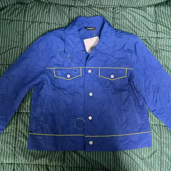 [BUNJANG] Kanghyuk Airbag Blue Trucker Jacket / [L] 강혁 에어백 블루 트러커 자켓 (빅뱅 탑 착용)