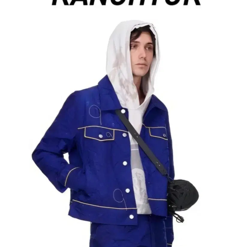 [BUNJANG] Kanghyuk Airbag Blue Trucker Jacket / [L] 강혁 에어백 블루 트러커 자켓 (빅뱅 탑 착용)