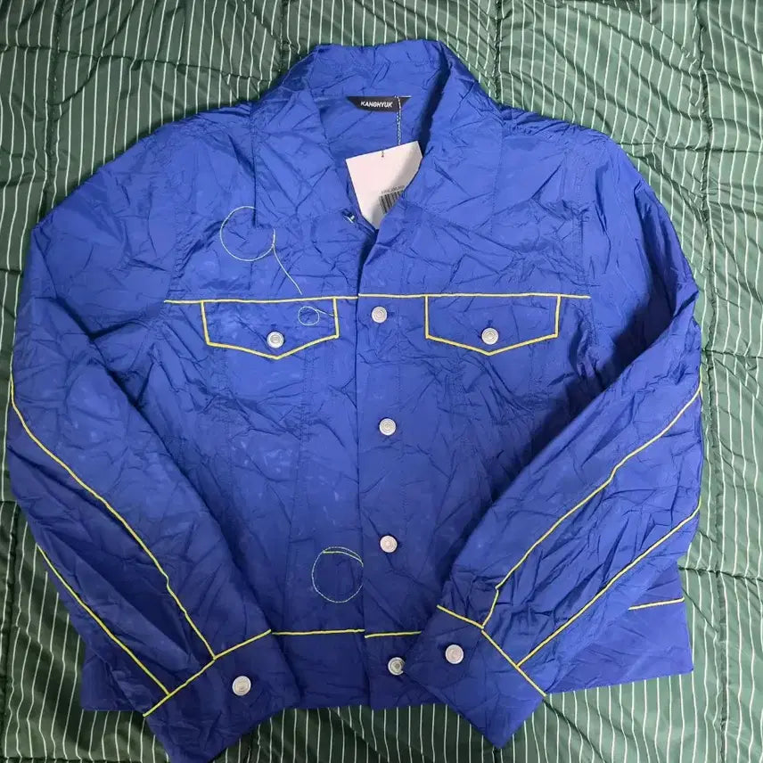 [BUNJANG] Kanghyuk Airbag Blue Trucker Jacket / [L] 강혁 에어백 블루 트러커 자켓 (빅뱅 탑 착용)