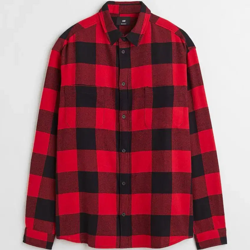 [BUNJANG] H&amp;M 레드 투포켓 체크 셔츠 (S) / H&amp;M 레드 투포켓 체크 셔츠 (S)