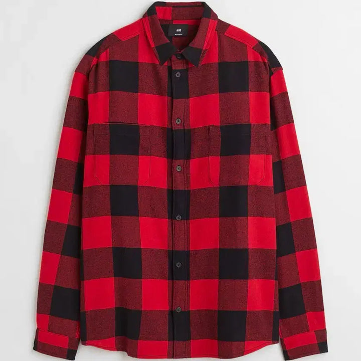 [BUNJANG] H&amp;M 레드 투포켓 체크 셔츠 (S) / H&amp;M 레드 투포켓 체크 셔츠 (S)