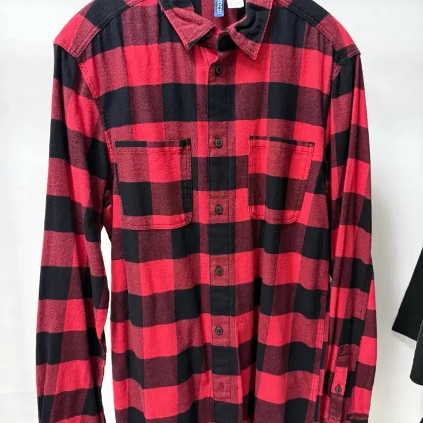 [BUNJANG] H&amp;M 레드 투포켓 체크 셔츠 (S) / H&amp;M 레드 투포켓 체크 셔츠 (S)