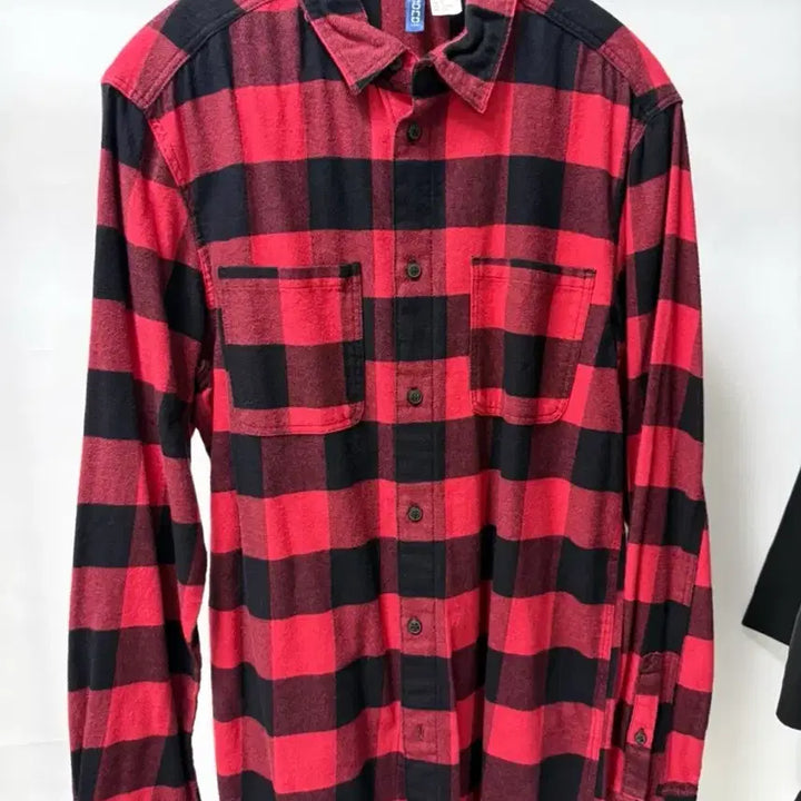 [BUNJANG] H&amp;M 레드 투포켓 체크 셔츠 (S) / H&amp;M 레드 투포켓 체크 셔츠 (S)