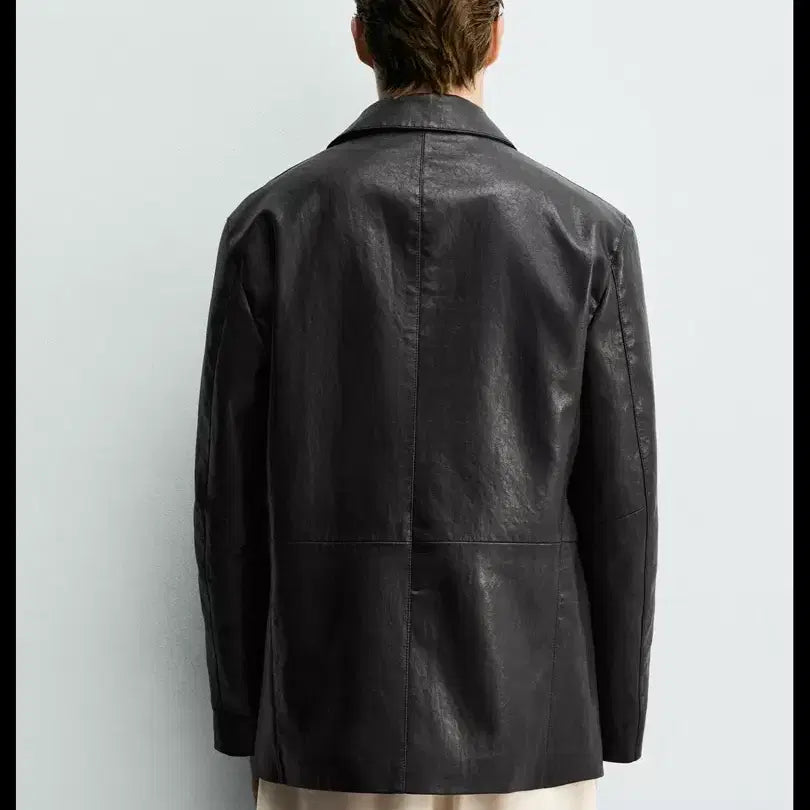 [BUNJANG] Zara Relaxed Fit Faux Leather Overshirt M / 자라 릴렉스핏 페이크 레더 오버셔츠