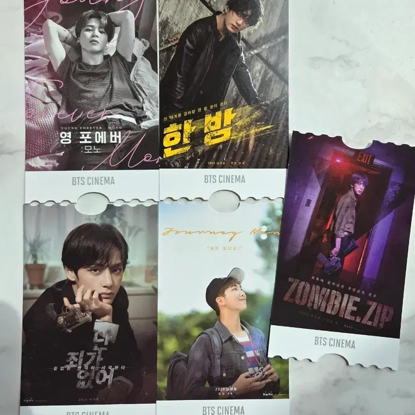 [BUNJANG] BTS Cinema Movie Ticket Set / BTS 시네마 영화 티켓 5종 세트