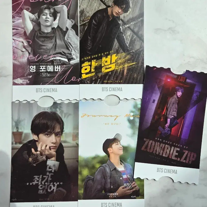 [BUNJANG] BTS Cinema Movie Ticket Set / BTS 시네마 영화 티켓 5종 세트