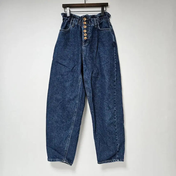 [BUNJANG] Benetton High-Waist Denim Balloon Pants / 베네통 하이웨스트 데님 와이드 벌룬 팬츠