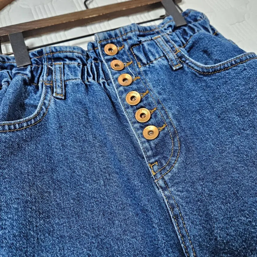 [BUNJANG] Benetton High-Waist Denim Balloon Pants / 베네통 하이웨스트 데님 와이드 벌룬 팬츠