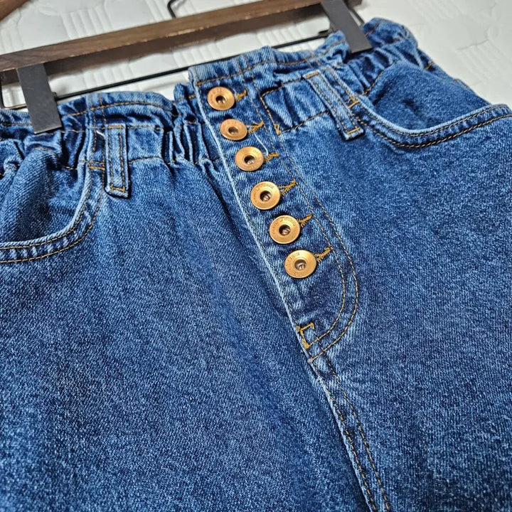 [BUNJANG] Benetton High-Waist Denim Balloon Pants / 베네통 하이웨스트 데님 와이드 벌룬 팬츠