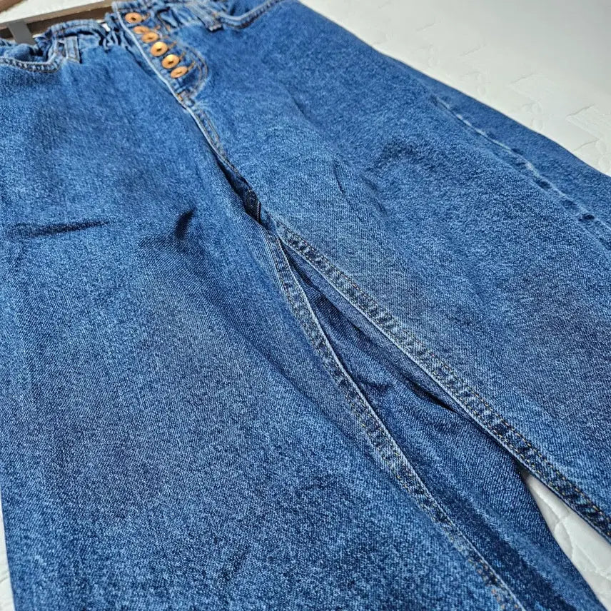 [BUNJANG] Benetton High-Waist Denim Balloon Pants / 베네통 하이웨스트 데님 와이드 벌룬 팬츠