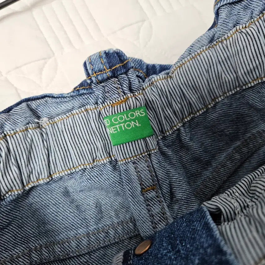 [BUNJANG] Benetton High-Waist Denim Balloon Pants / 베네통 하이웨스트 데님 와이드 벌룬 팬츠