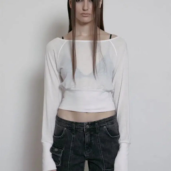 [BUNJANG] Bohemian Seoul Essential Boat Neck Long Sleeve Shirt / 보헤미안서울 에센셜 보트넥 롱슬리브 F 아이보리