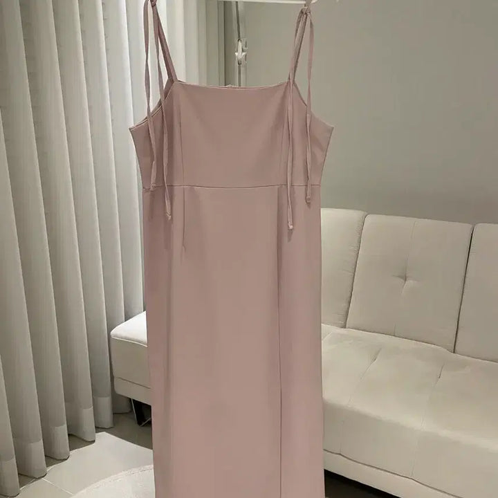 [BUNJANG] V-neck Bustier Strap Dress (Pink) / 뷔스티에 끈원피스(핑크)