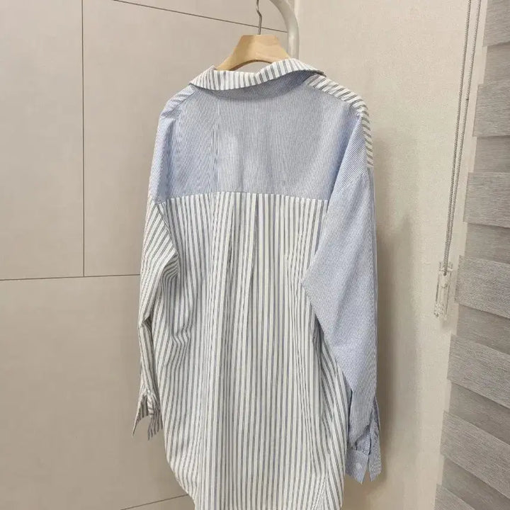[BUNJANG] Two-Tone Striped Shirt / 투톤 스트라이프 셔츠