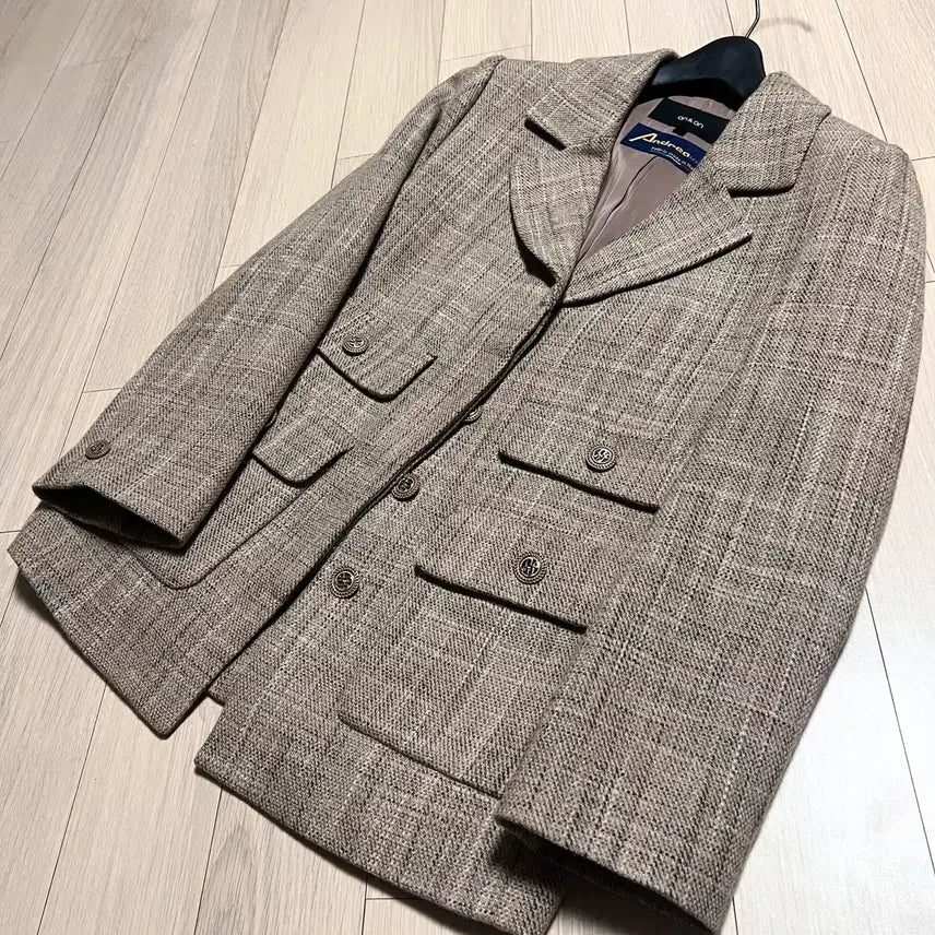 [BUNJANG] On&amp;On Wool Blend Single Jacket - Beige / 21년 온앤온 이태리소재 울 혼방 아웃포켓 싱글 자켓 베이지올드머니룩정장