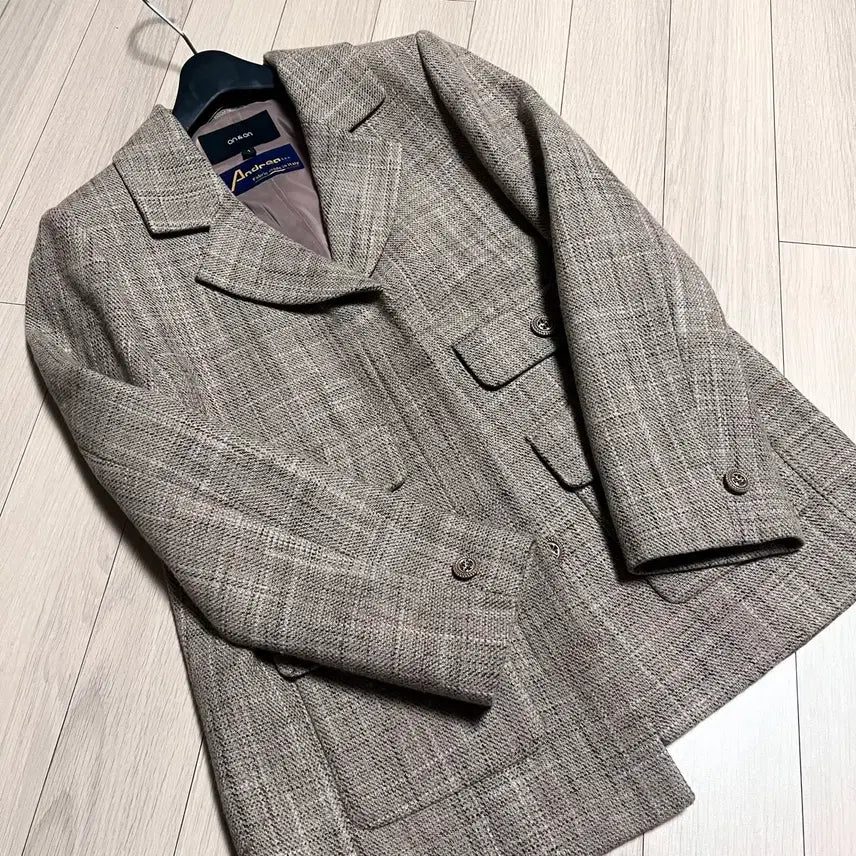[BUNJANG] On&amp;On Wool Blend Single Jacket - Beige / 21년 온앤온 이태리소재 울 혼방 아웃포켓 싱글 자켓 베이지올드머니룩정장