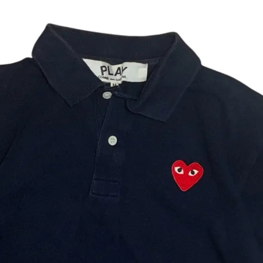 [SOLD OUT] 꼼데가르송 플레이 하트 정품 반팔 카라티