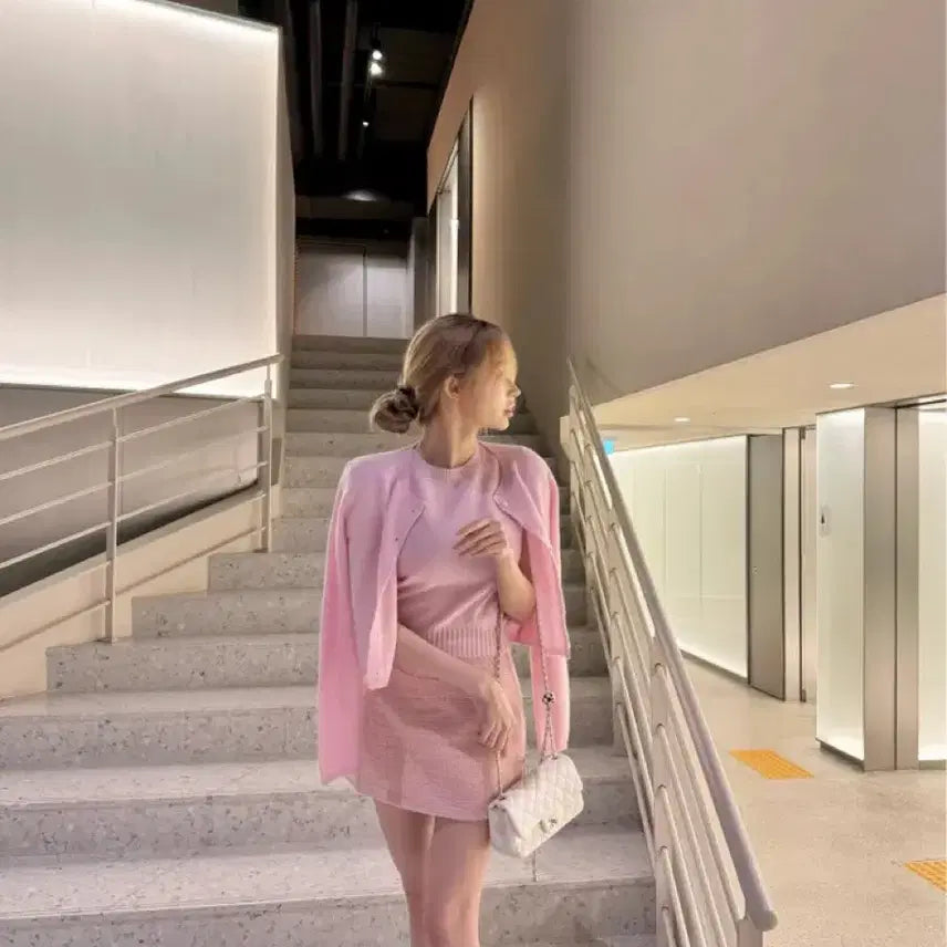[BUNJANG] Lameroze Pink Cardigan / 라멜로즈 가디건