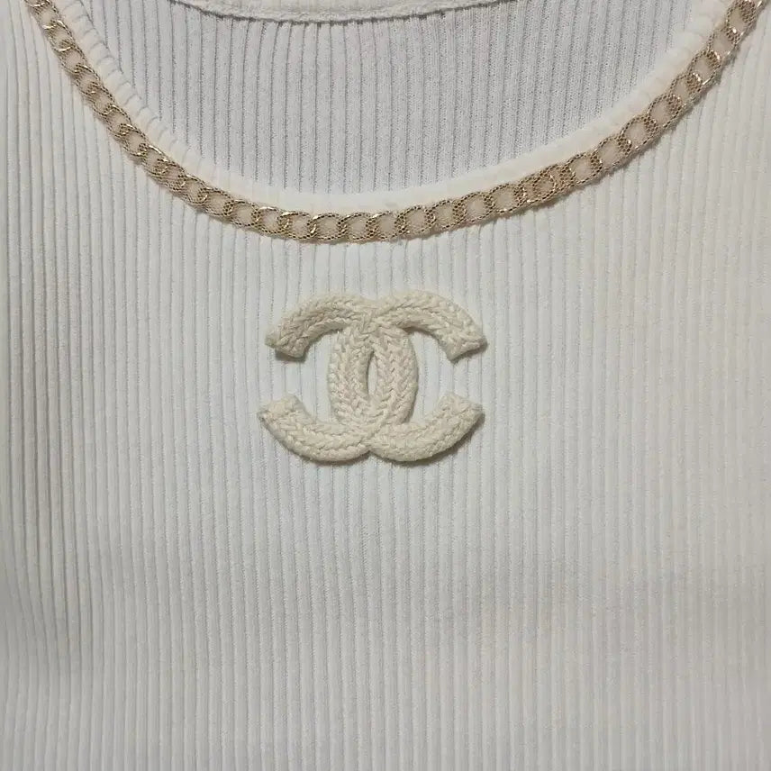 [SOLD OUT] 샤넬 스타일 체인 나시 블랙/화이트 세트