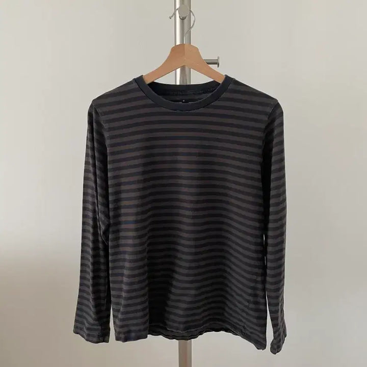 [BUNJANG] MUJI Striped Long Sleeve T-shirt / 무인양품(MUJI) 스트라이프 롱 슬리브