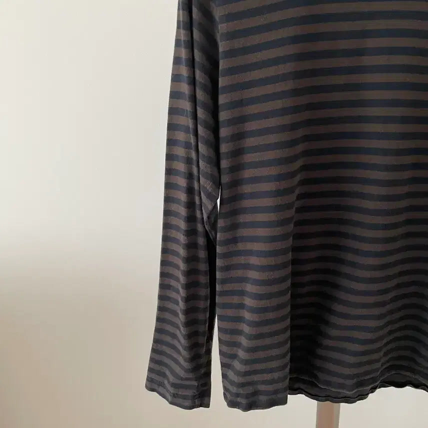 [BUNJANG] MUJI Striped Long Sleeve T-shirt / 무인양품(MUJI) 스트라이프 롱 슬리브