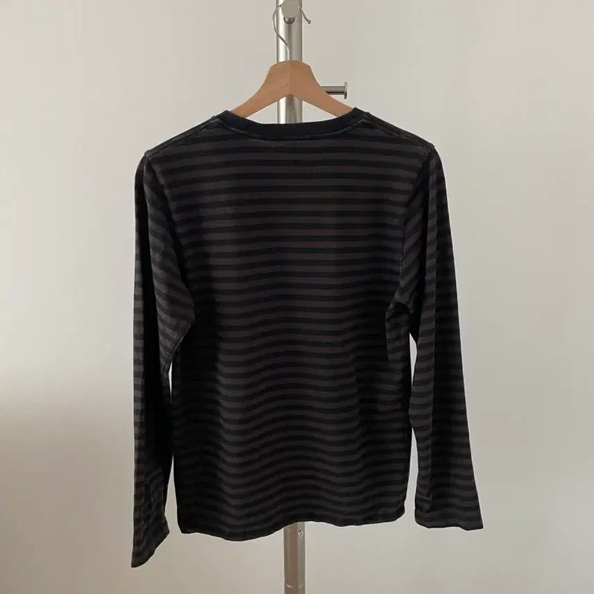 [BUNJANG] MUJI Striped Long Sleeve T-shirt / 무인양품(MUJI) 스트라이프 롱 슬리브