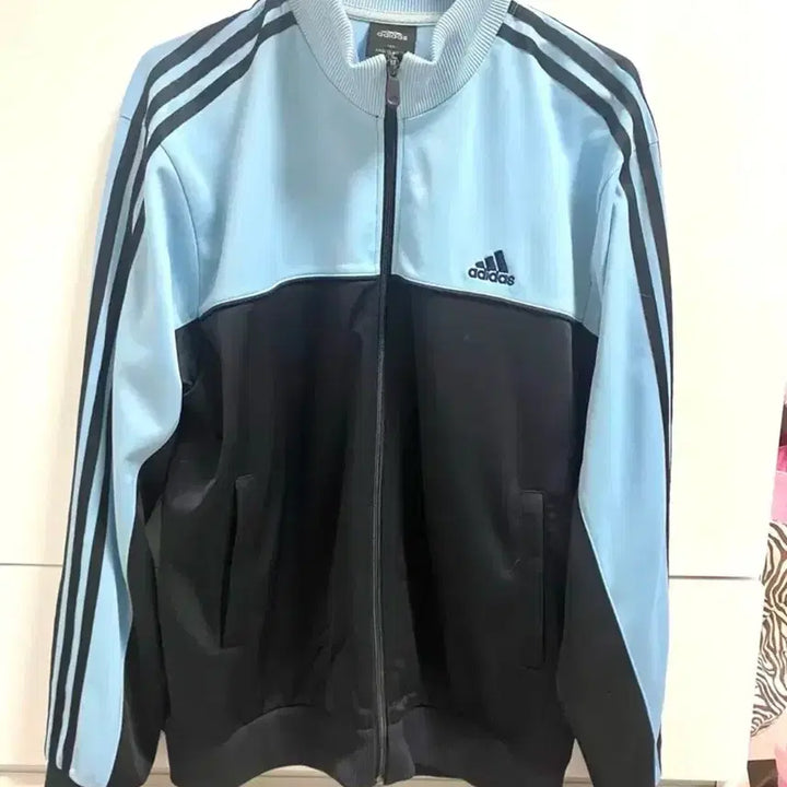 [BUNJANG] Adidas Anorak Sky Blue Jersey / 아디다스 아노깔 하늘 져지